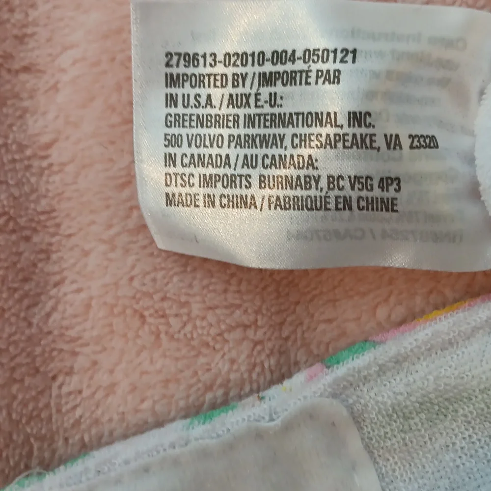 2 Bibs Washed Never Used